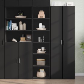 Aparador alto madera de ingeniería negro 45x41x185 cm de , Aparadores - Ref: Foro24-3281674, Precio: 103,89 €, Descuento: %