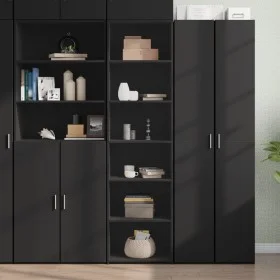 Aparador alto madera de ingeniería negro 50x41x185 cm de , Aparadores - Ref: Foro24-3281681, Precio: 106,48 €, Descuento: %