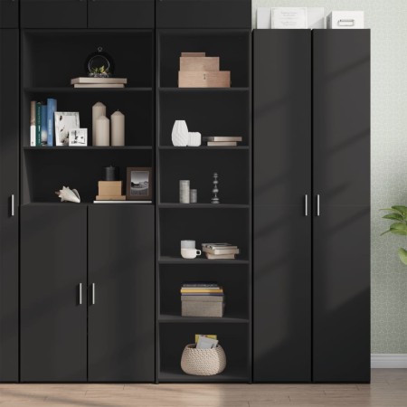 Aparador alto madera de ingeniería negro 50x41x185 cm de , Aparadores - Ref: Foro24-3281681, Precio: 106,83 €, Descuento: %