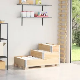 Arriate elevado de 3 niveles madera maciza de pino 120x80 cm de , Maceteros y jardineras - Ref: Foro24-4010309, Precio: 79,81...