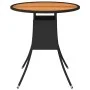 Mesa de comedor de jardín ratán sintético acacia negro Ø 70 cm de vidaXL, Mesas de jardín - Ref: Foro24-310466, Precio: 62,56...