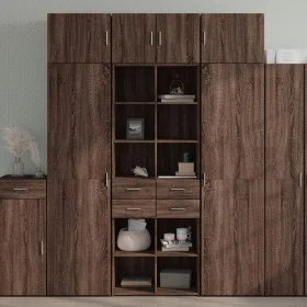 Aparador alto madera de ingeniería marrón roble 70x42,5x185 cm de , Aparadores - Ref: Foro24-3281468, Precio: 163,05 €, Descu...