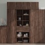 Aparador alto madera de ingeniería marrón roble 70x42,5x185 cm de , Aparadores - Ref: Foro24-3281468, Precio: 167,11 €, Descu...
