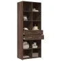 Aparador alto madera de ingeniería marrón roble 70x42,5x185 cm de , Aparadores - Ref: Foro24-3281468, Precio: 163,05 €, Descu...