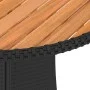 Mesa de comedor de jardín ratán sintético acacia negro Ø 70 cm de vidaXL, Mesas de jardín - Ref: Foro24-310466, Precio: 62,56...