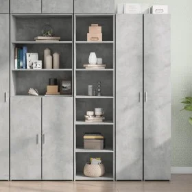 Aparador alto madera de ingeniería gris hormigón 45x41x185 cm de , Aparadores - Ref: Foro24-3281676, Precio: 96,57 €, Descuen...