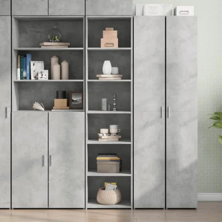 Aparador alto madera de ingeniería gris hormigón 45x41x185 cm de , Aparadores - Ref: Foro24-3281676, Precio: 96,57 €, Descuen...