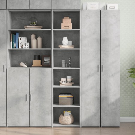 Aparador alto madera de ingeniería gris hormigón 45x41x185 cm de , Aparadores - Ref: Foro24-3281676, Precio: 97,79 €, Descuen...