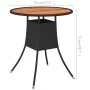 Mesa de comedor de jardín ratán sintético acacia negro Ø 70 cm de vidaXL, Mesas de jardín - Ref: Foro24-310466, Precio: 62,56...