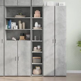 Aparador alto madera de ingeniería gris hormigón 30x41x185 cm de , Aparadores - Ref: Foro24-846414, Precio: 81,66 €, Descuent...