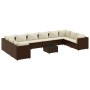 Set de muebles de jardín 11 pzas cojines ratán sintético marrón de , Conjuntos de jardín - Ref: Foro24-3308289, Precio: 709,3...