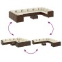 Set de muebles de jardín 11 pzas cojines ratán sintético marrón de , Conjuntos de jardín - Ref: Foro24-3308289, Precio: 709,3...