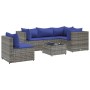 Set de muebles de jardín 6 pzas y cojines ratán sintético gris de , Conjuntos de jardín - Ref: Foro24-3308167, Precio: 394,42...