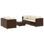 Set muebles de jardín 6 piezas y cojines ratán sintético marrón de , Conjuntos de jardín - Ref: Foro24-3308017, Precio: 463,8...