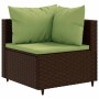 Set muebles de jardín 7 piezas y cojines ratán sintético marrón de , Conjuntos de jardín - Ref: Foro24-3308190, Precio: 554,8...
