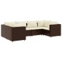 Set muebles de jardín 6 piezas y cojines ratán sintético marrón de , Conjuntos de jardín - Ref: Foro24-3308249, Precio: 493,2...