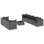 Set de muebles de jardín 8 pzas y cojines ratán sintético gris de , Conjuntos de jardín - Ref: Foro24-3308034, Precio: 557,21...