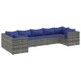 Set de muebles de jardín 7 pzas y cojines ratán sintético gris de , Conjuntos de jardín - Ref: Foro24-3308263, Precio: 493,91...