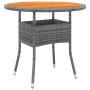 Mesa de jardín madera acacia y ratán sintético gris Ø80x75 cm de vidaXL, Mesas de jardín - Ref: Foro24-310609, Precio: 81,48 ...