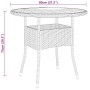 Mesa de jardín madera acacia y ratán sintético gris Ø80x75 cm de vidaXL, Mesas de jardín - Ref: Foro24-310609, Precio: 81,48 ...