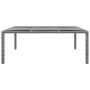 Mesa jardín vidrio templado ratán sintético gris 200x150x75 cm de vidaXL, Mesas de jardín - Ref: Foro24-310587, Precio: 236,0...