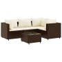 Set muebles de jardín 5 piezas y cojines ratán sintético marrón de , Conjuntos de jardín - Ref: Foro24-3308081, Precio: 353,4...