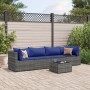 Set de muebles de jardín 5 pzas y cojines ratán sintético gris de , Conjuntos de jardín - Ref: Foro24-3308015, Precio: 348,55...