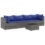 Set de muebles de jardín 5 pzas y cojines ratán sintético gris de , Conjuntos de jardín - Ref: Foro24-3308015, Precio: 348,55...