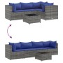 Set de muebles de jardín 5 pzas y cojines ratán sintético gris de , Conjuntos de jardín - Ref: Foro24-3308015, Precio: 348,55...