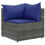 Set de muebles de jardín 5 pzas y cojines ratán sintético gris de , Conjuntos de jardín - Ref: Foro24-3308127, Precio: 341,53...
