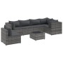 Set de muebles de jardín 7 pzas y cojines ratán sintético gris de , Conjuntos de jardín - Ref: Foro24-3308178, Precio: 489,18...