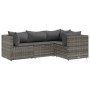 Set de muebles de jardín 4 pzas y cojines ratán sintético gris de , Conjuntos de jardín - Ref: Foro24-3308074, Precio: 265,17...