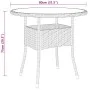 Mesa de jardín vidrio templado ratán sintético negro Ø80x75 cm de vidaXL, Mesas de jardín - Ref: Foro24-310604, Precio: 103,2...