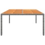 Mesa de jardín madera acacia ratán sintético gris 200x150x75 cm de vidaXL, Mesas de jardín - Ref: Foro24-310591, Precio: 304,...