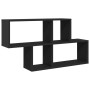 Estantería de pared madera ingeniería negro 100x20x53 cm de , Estantes y estanterías - Ref: Foro24-848018, Precio: 44,25 €, D...