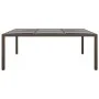 Mesa de jardín superficie de vidrio ratán marrón 200x150x75 cm de vidaXL, Mesas de jardín - Ref: Foro24-310589, Precio: 235,3...