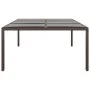 Mesa de jardín superficie de vidrio ratán marrón 200x150x75 cm de vidaXL, Mesas de jardín - Ref: Foro24-310589, Precio: 235,3...