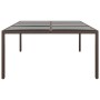 Mesa de jardín superficie de vidrio ratán marrón 200x150x75 cm de vidaXL, Mesas de jardín - Ref: Foro24-310589, Precio: 238,2...