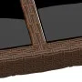 Mesa de jardín superficie de vidrio ratán marrón 200x150x75 cm de vidaXL, Mesas de jardín - Ref: Foro24-310589, Precio: 235,3...