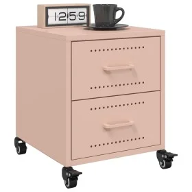 Mesitas de noche 2 unidades acero rosa 36x39x43,5 cm de , Mesitas de noche - Ref: Foro24-846629, Precio: 98,19 €, Descuento: %
