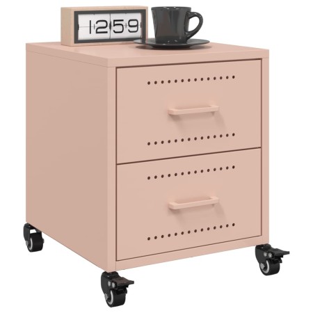 Mesitas de noche 2 unidades acero rosa 36x39x43,5 cm de , Mesitas de noche - Ref: Foro24-846629, Precio: 99,14 €, Descuento: %