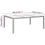 Mesa de jardín superficie de vidrio ratán marrón 200x150x75 cm de vidaXL, Mesas de jardín - Ref: Foro24-310589, Precio: 235,3...