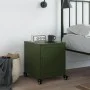 Bedside table in olive green steel, 36x39x43.5 cm by , Nightstands - Ref: Foro24-846622, Price: 49,25 €, Discount: %