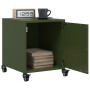 Mesita de noche acero verde oliva 36x39x43,5 cm de , Mesitas de noche - Ref: Foro24-846622, Precio: 49,73 €, Descuento: %