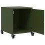 Bedside table in olive green steel, 36x39x43.5 cm by , Nightstands - Ref: Foro24-846622, Price: 49,25 €, Discount: %