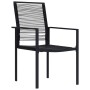 Sillas de jardín 4 unidades ratán de PVC negro de vidaXL, Sillas de jardín - Ref: Foro24-312172, Precio: 175,89 €, Descuento: %