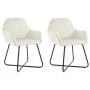 Sillas de comedor 2 unidades terciopelo crema de , Sillas de comedor - Ref: Foro24-249806, Precio: 195,06 €, Descuento: %