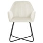 Sillas de comedor 2 unidades terciopelo crema de , Sillas de comedor - Ref: Foro24-249806, Precio: 198,63 €, Descuento: %