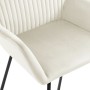 Sillas de comedor 2 unidades terciopelo crema de , Sillas de comedor - Ref: Foro24-249806, Precio: 198,63 €, Descuento: %