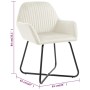 Sillas de comedor 2 unidades terciopelo crema de , Sillas de comedor - Ref: Foro24-249806, Precio: 198,63 €, Descuento: %